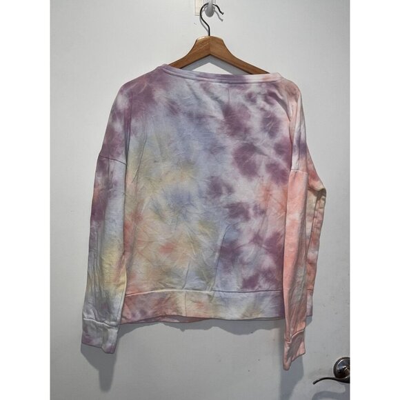 Betsey Johnson Tie-Dye Crewneck Pastel Casual Women's Sweatshirt Size XL - Picture 2 of 6